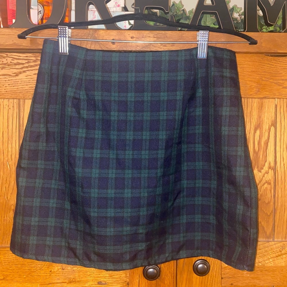 plaid mini skirt